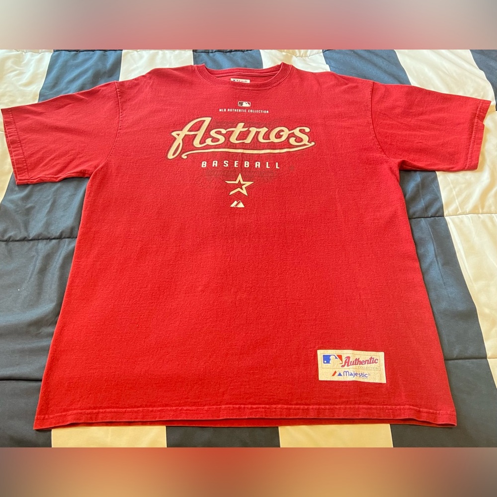 MLB Houston Astros Authentic Collection Majestic® Athletic Men’s Shirt L Red